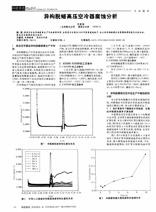 异构脱蜡高压空冷器腐蚀分析