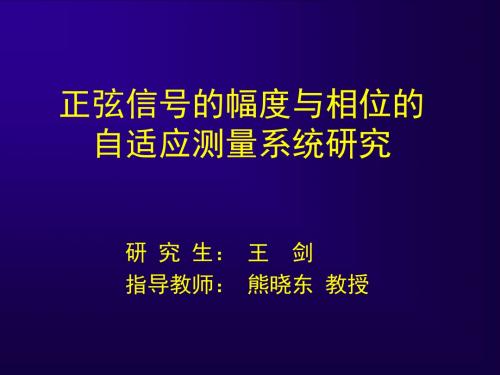 正弦信号的幅度与相位的