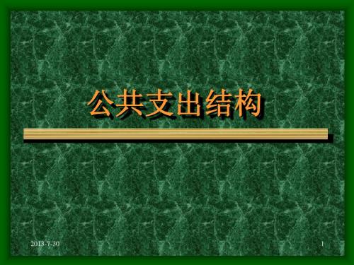 财政学(公共支出部分)