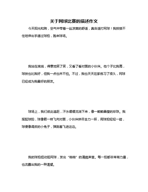 关于网球比赛的描述作文