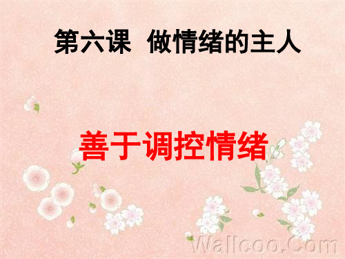 善于调控情绪