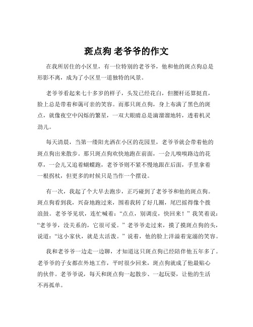 斑点狗 老爷爷的作文