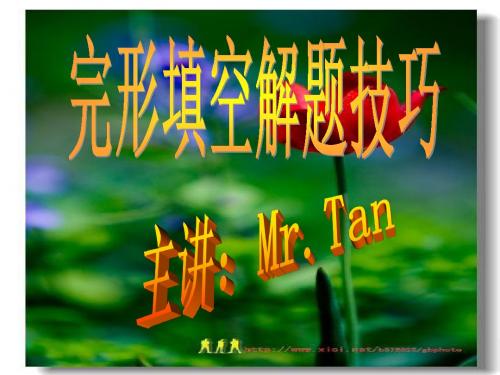 完形填空解题指导