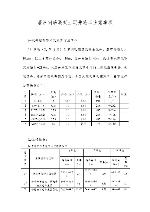 新菏线长东黄河大桥10.2m就地灌筑沉井施工工艺