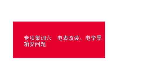 2021遵义中考沪科版物理一轮复习  专项集训6  电表改装、电学黑箱类问题(10张PPT)