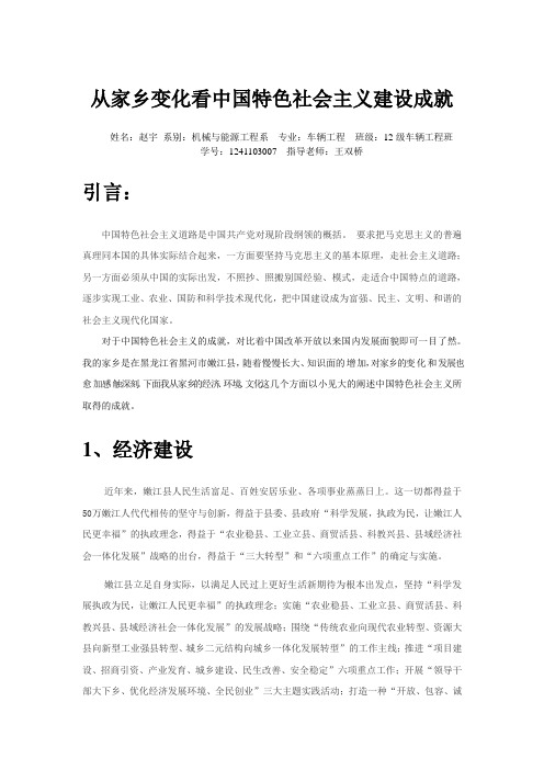 从家乡变化看中国特色社会主义建设成就 (1)