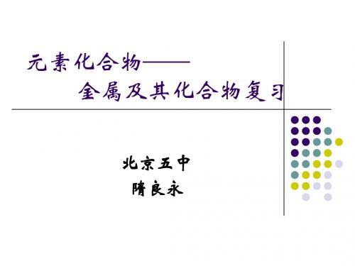金属及其化合物复习
