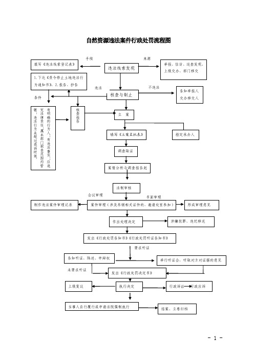 自然资源违法案件行政处罚流程图