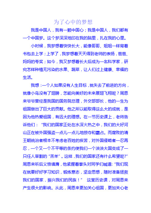 为了心中的梦想(婧颖)