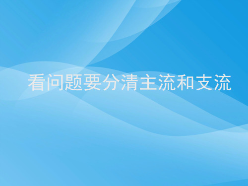 看问题要善于分清主流和支流优质课件PPT