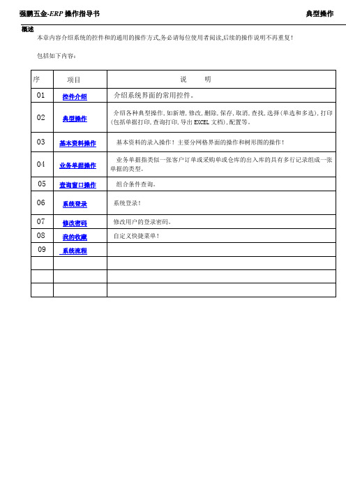 典型操作-ERP作业指导书