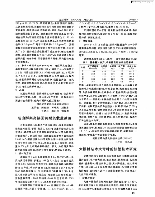 大樱桃砧木大青叶的快繁技术研究