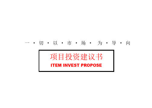 邢台凤凰城项目投资建议书2152212371
