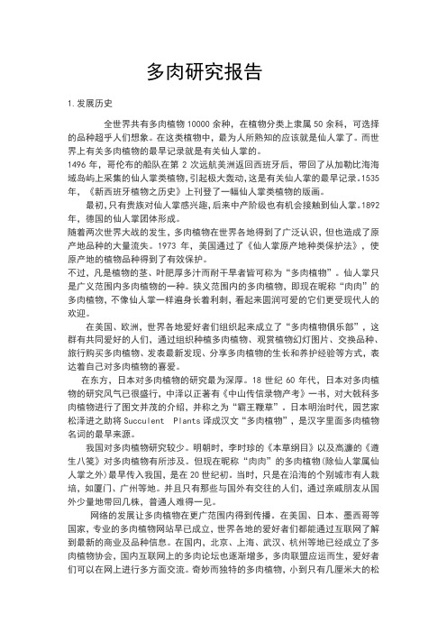 多肉研究报告