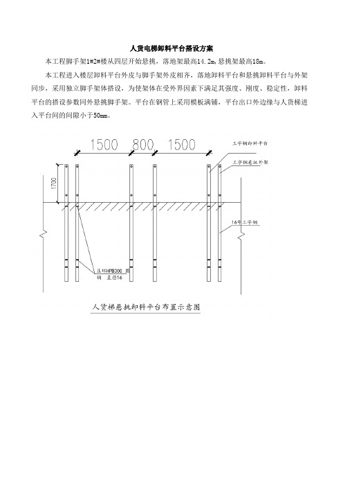 人货电梯卸料平台搭设方案