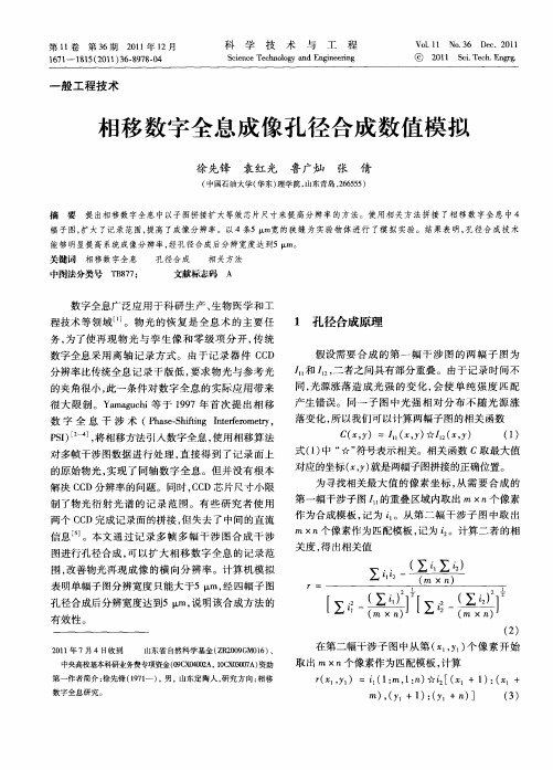相移数字全息成像孔径合成数值模拟