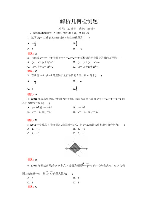 解析几何检测