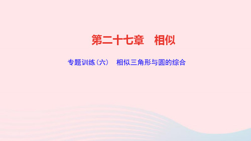 九年级数学下册第二十七章相似专题训练六相似三角形与圆的综合作业课件人教版.ppt