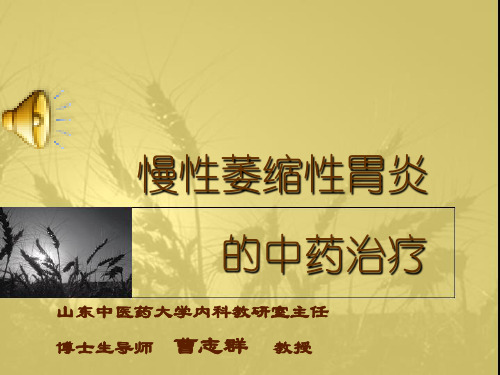 慢性萎缩性胃炎的中药治疗jn