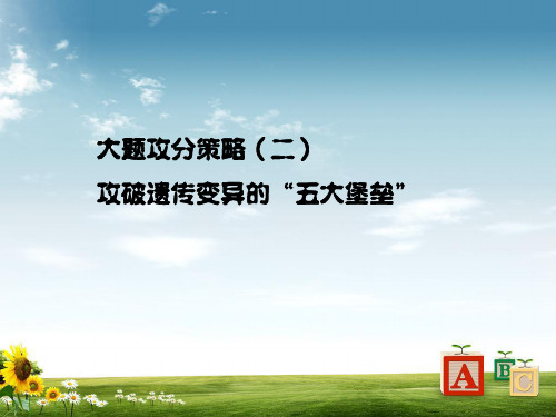 高考生物辅导与训练：大题攻分策略ppt课件大题攻分策略(二)