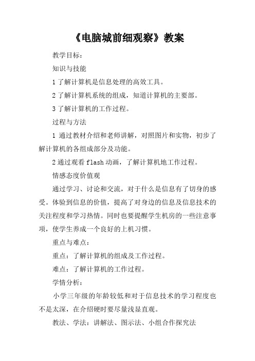 《电脑城前细观察》教案_1