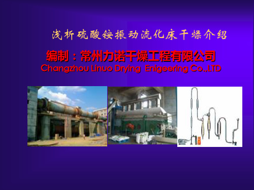 硫酸铵的烘干工艺与振动流化床干燥机的应用