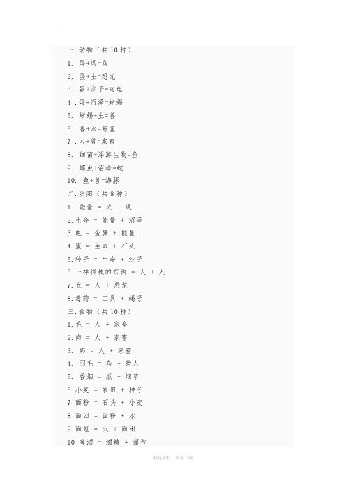 涂鸦上帝248种合成攻略攻略,一个不少