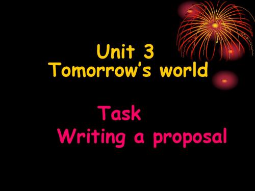 Module    4   Unit  3Tomorrow'sworldTask课件