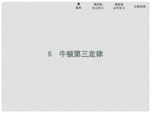 高中物理 第四章 牛顿运动定律 4.5 牛顿第三定律课件 