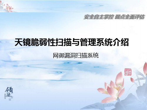 天镜脆弱性扫描与管理系统介绍