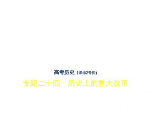 2018年高考历史(课标Ⅱ专用)复习专题课件专题二十四 历史上的重大改革