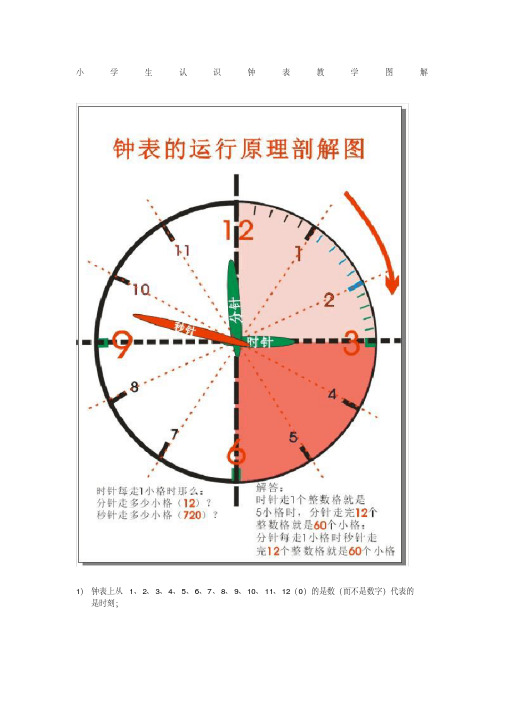 小学生认识钟表教学图解
