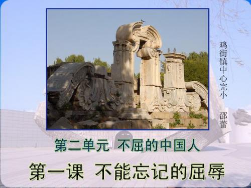 不能忘记的屈辱