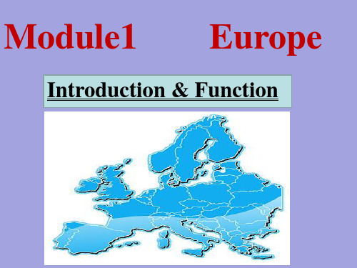 Module1《Europe》课件(外研版必修3)