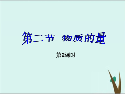 《物质的量》PPT精品课件人教版1