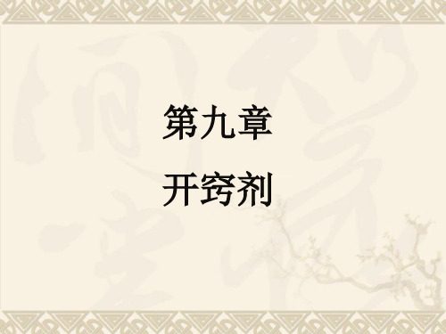 第九章开窍剂-精品文档21页