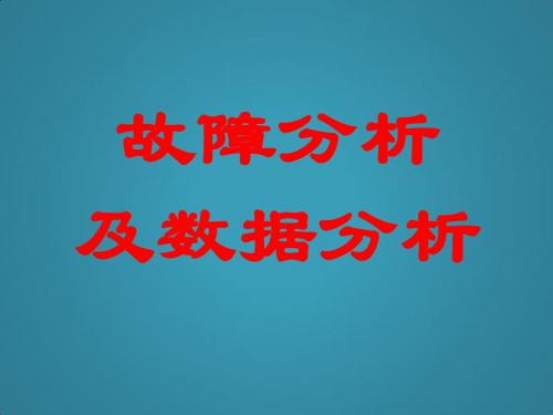 高三物理专题复习课件故障及数据分析课件