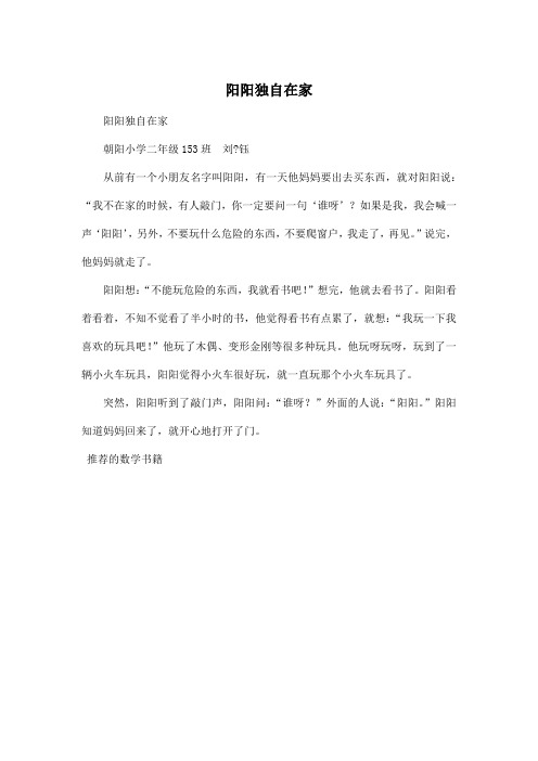 阳阳独自在家_小学二年级作文350字