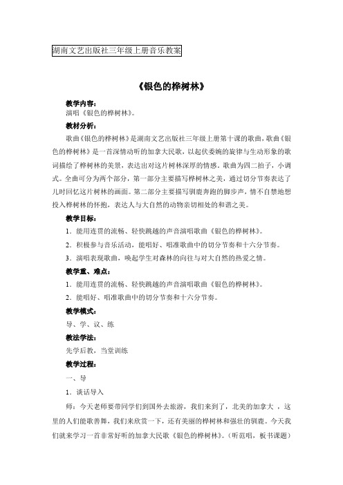 音乐银色的桦树林