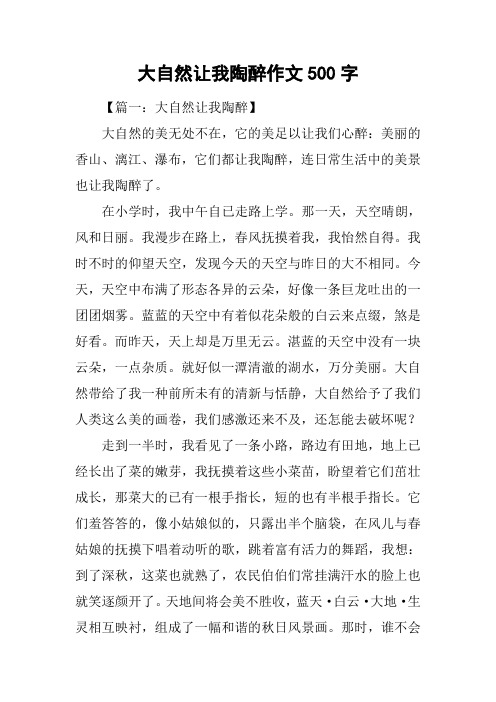 大自然让我陶醉作文500字
