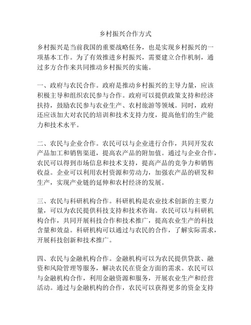 乡村振兴合作方式