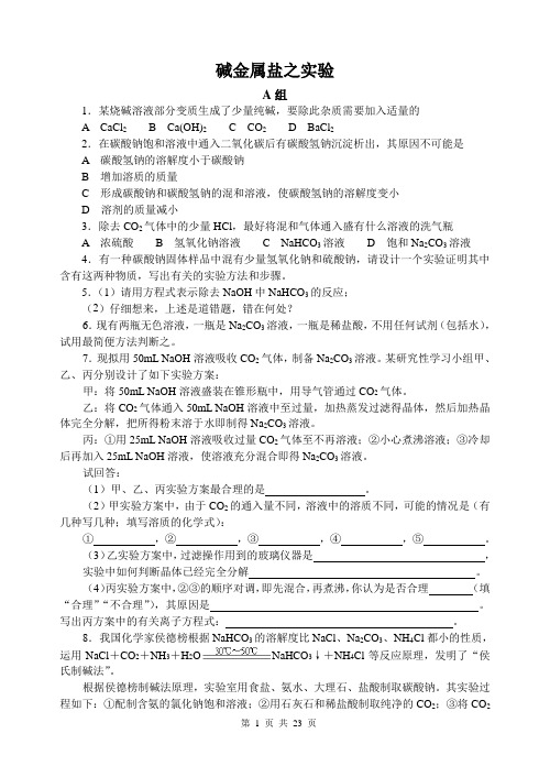 17碱金属盐之实验