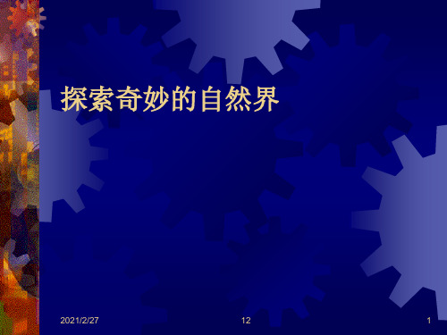 科学：0.1探索奇妙的自然界(华师大七上)PPT课件