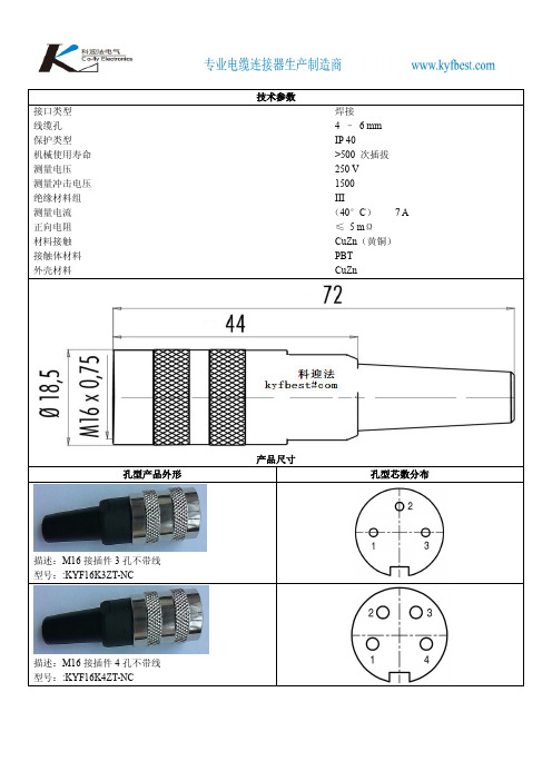 M16接插件,M16连接器