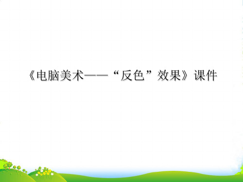 人教版五年级美术：《电脑美术——“反色”效果》课件02