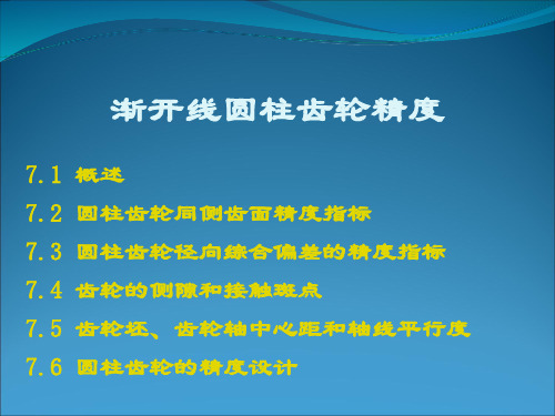 圆柱齿轮精度