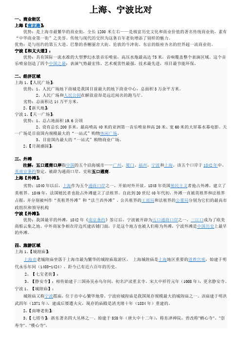 宁波上海对比