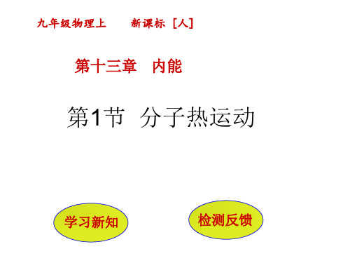 新人教版九年级物理下册分子热运动课件