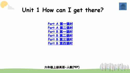 2020人教版PEP六年级英语上册Unit 1 How can I get there全单元课件