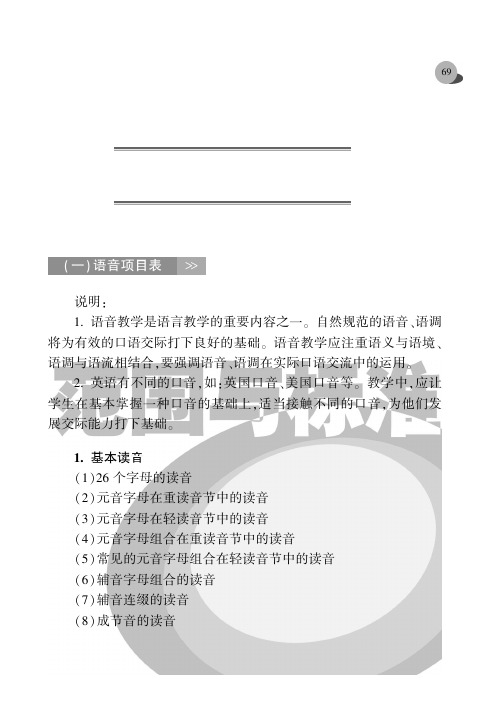 河南省普通高中学业水平考试范围与标准.英语-附 录
